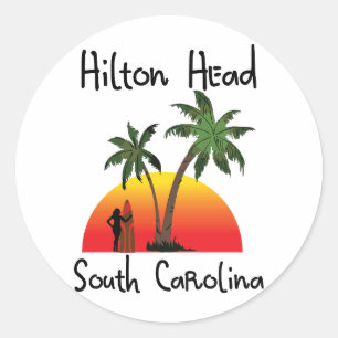 Hilton Head South Carolina Ronde Sticker