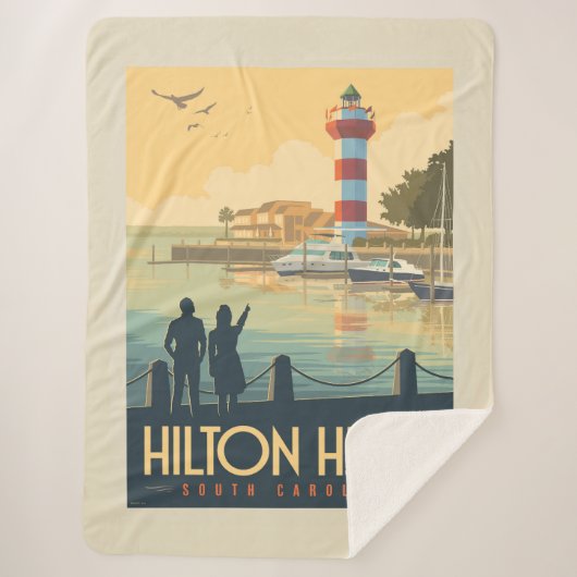 Hilton Head | South Carolina Sherpa Deken (Voorkant)