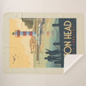 Hilton Head | South Carolina Sherpa Deken (Voorkant (horizontaal))