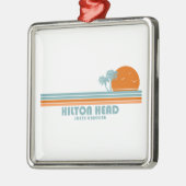 Hilton Head South Carolina Sun Palm Trees Metalen Ornament (Links)