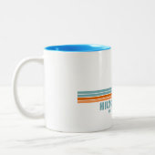 Hilton Head South Carolina Sun Palm Trees Tweekleurige Koffiemok (Links)