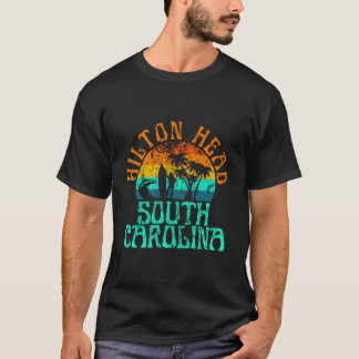 Hilton Head South Carolina Surfing Beach Ocean Wav T-shirt