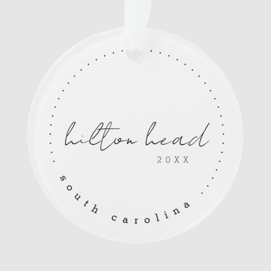 Hilton Head South Carolina Travel USA Simple Ornament (voorkant)
