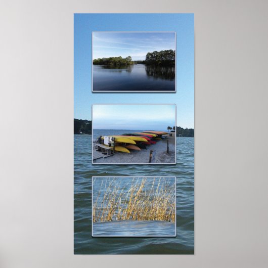 Hilton Head watertriptych Poster (Voorkant)