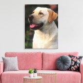 Hilton, portret van Labrador Retriever Canvas Afdruk (Insitu (Woonkamer))