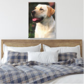 Hilton, portret van Labrador Retriever Canvas Afdruk (Insitu (Slaapkamer))
