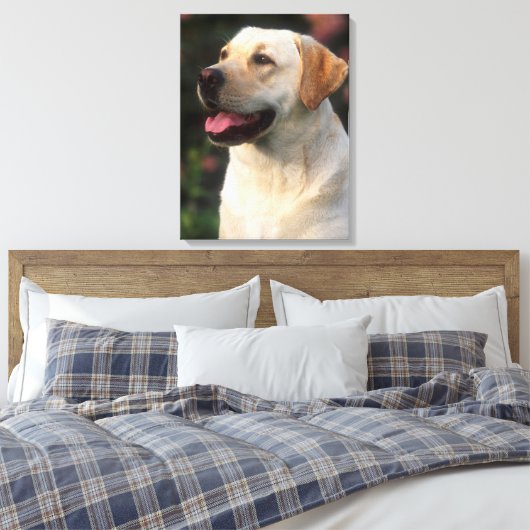 Hilton, portret van Labrador Retriever Canvas Afdruk (Insitu (Slaapkamer))