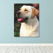 Hilton, portret van Labrador Retriever Canvas Afdruk (Insitu (Houten vloer))