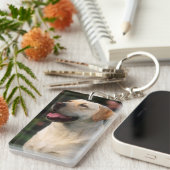 Hilton, portret van Labrador Retriever Sleutelhanger (Voorkant Rechts)