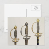 Hilts of three French swords: one of steel Briefkaart (Voorkant / Achterkant)