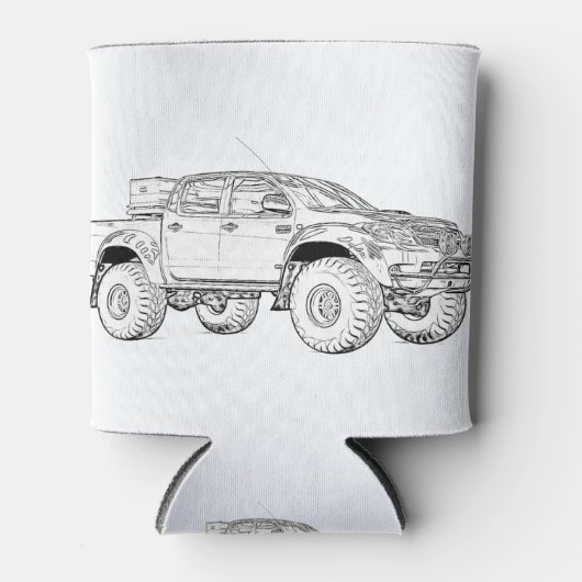 Hilux Explorer Truck Wireframe Blikjeskoeler (Voorkant)