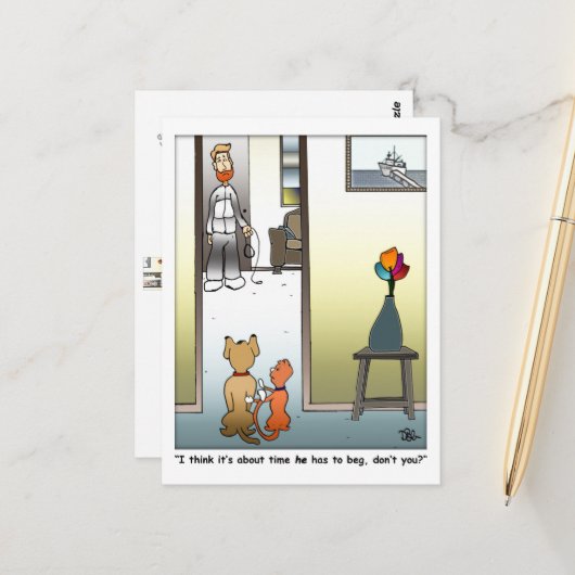 Him Beg Briefkaart maken (Voorkant / Achterkant in situ)