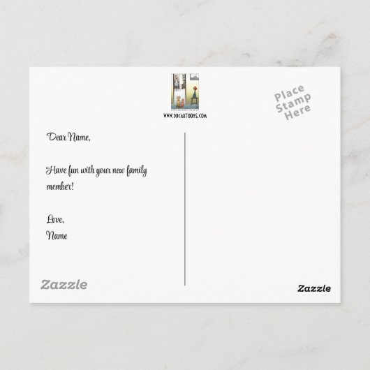 Him Beg Briefkaart maken (Achterkant)