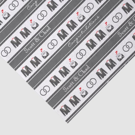 Him & Him Wedding Tissuepapier (Detail)