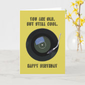 Him Modern nog steeds Cool Vinyl Record Birthday K Kaart (Gele Bloem)