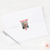 Him omhoog vergrendelen vierkante sticker (Envelop)
