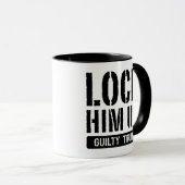 Him omhoog zetten Guilty Trump Mok (Voorkant rechts)