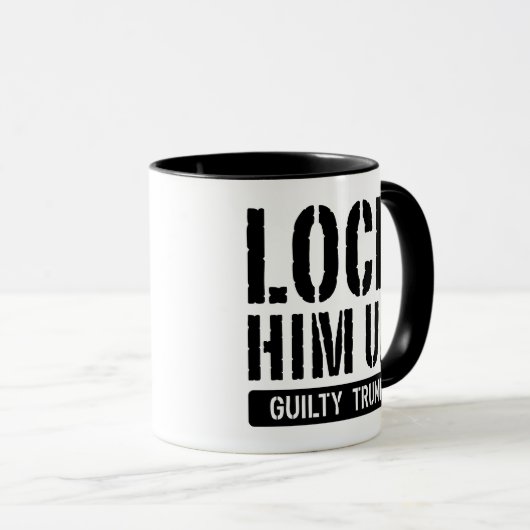 Him omhoog zetten Guilty Trump Mok (Voorkant rechts)