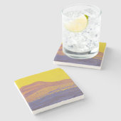 Himalaya (Bergagebergte) (door Nicholas Roerich) Stenen Onderzetter (Zijkant)