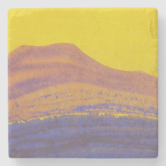 Himalaya (Bergagebergte) (door Nicholas Roerich) Stenen Onderzetter (Voorkant)