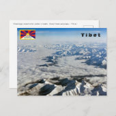 Himalaya-bergen onder wolken - Tibet Briefkaart (Voorkant / Achterkant)