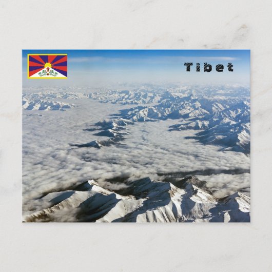 Himalaya-bergen onder wolken - Tibet Briefkaart (Voorkant)