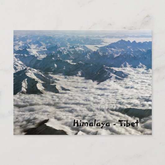 Himalaya-bergen onder wolken - Tibet Briefkaart (Voorkant)