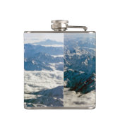 Himalaya-bergen onder wolken - Tibet Heupfles (Achterkant)