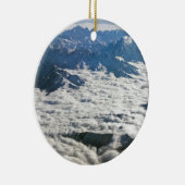 Himalaya-bergen onder wolken - Tibet Keramisch Ornament (Rechts)