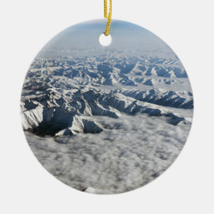 Himalaya-bergen onder wolken - Tibet Keramisch Ornament