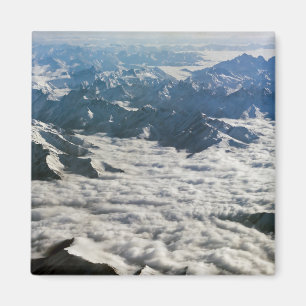 Himalaya-bergen onder wolken - Tibet Magneet