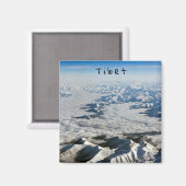 Himalaya-bergen onder wolken - Tibet Magneet (Voorkant / Achterkant)