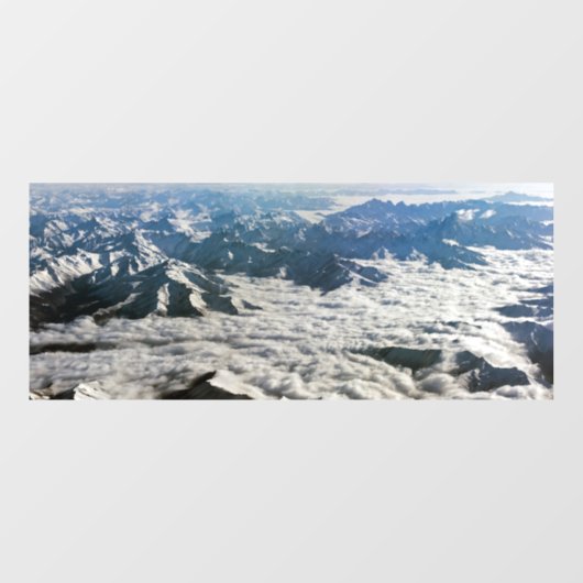 Himalaya-bergen onder wolken - Tibet Raamsticker (Vel)