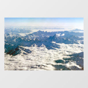 Himalaya-bergen onder wolken - Tibet Raamsticker