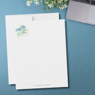 Himalaya Blauwe Papaver met Kolibrie Personaliseer Notitiekaartje