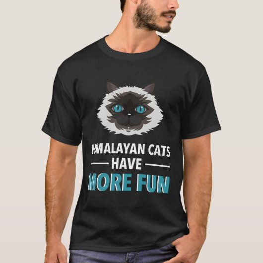 Himalaya Cat heeft meer plezier lange mouwen kat S T-shirt (Voorkant)