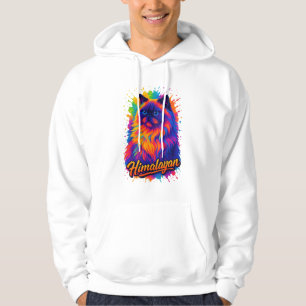 Himalaya Cat Pop Art – Kleurrijke Neon Street-Art Hoodie
