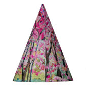 Himalaya Cherry Roadside Waterverf Landschap Feesthoedjes (Achterkant)