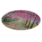 Himalaya Cherry Roadside Waterverf Landschap Snijplank (Hoek)