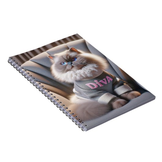 Himalaya Diva Cat Notitieboek (Rechterzijde)