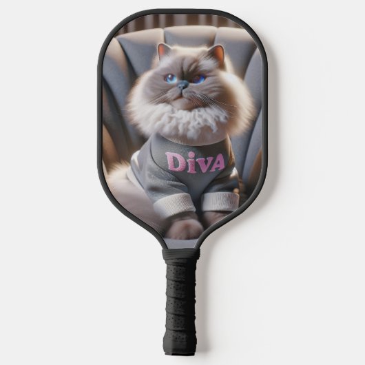 Himalaya Diva Cat Pickleball Paddle (Achterkant)