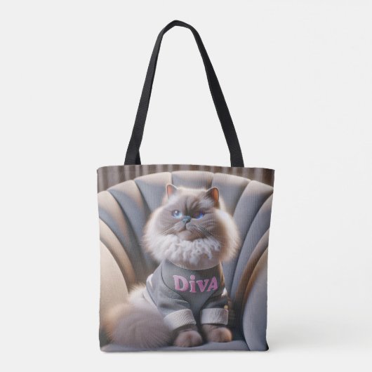 Himalaya Diva Cat Tote Bag (Achterkant)