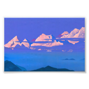Himalaya door Nicholas Roerich Foto Afdruk