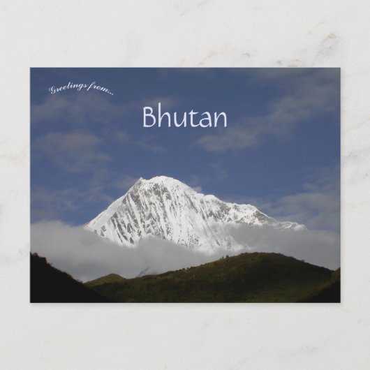 Himalaya gebergte Bhutan Briefkaart (Voorkant)