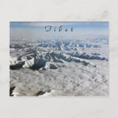 Himalaya-gebergte onder wolken - Tibet Briefkaart (Voorkant)