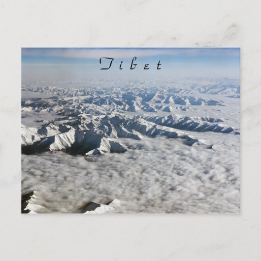 Himalaya-gebergte onder wolken - Tibet Briefkaart (Voorkant)