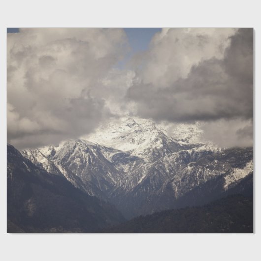 Himalaya in Bhutanbhutan, blauw, himalaya, landsch Cadeaupapier (Vlak)