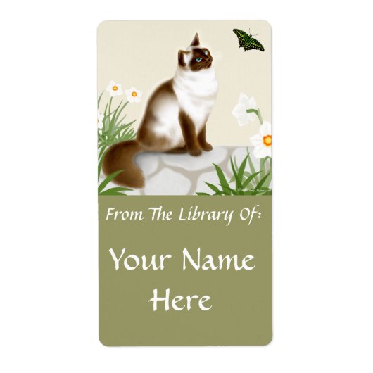 Himalaya in vlindertuin Boekplaat Etiket (Voorkant)