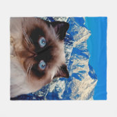 Himalaya Kat Fleece Deken (Voorkant (Horizontaal))