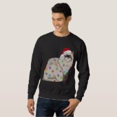 Himalaya Kat Kerstverlichting Kerstmis Kat Liefheb Trui (Voorkant volledig)